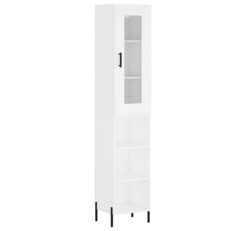 vidaXL Highboard Highboard Weiß 34,5x34x180 cm Spanplatte Glas Vitrine vidaXL Highboard Highboard Weiß 34,5x34x180 cm Spanplatte Glas Vitrine von vidaXL