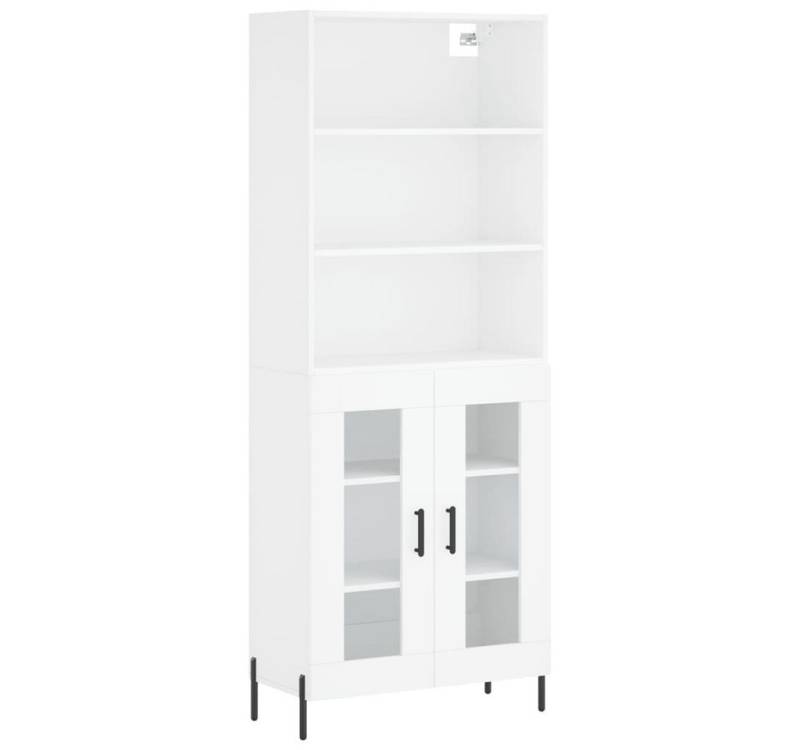 vidaXL Highboard Highboard Weiß 69,5x34x180 cm Spanplatte Glas Vitrine vidaXL Highboard Highboard Weiß 69,5x34x180 cm Spanplatte Glas Vitrine von vidaXL