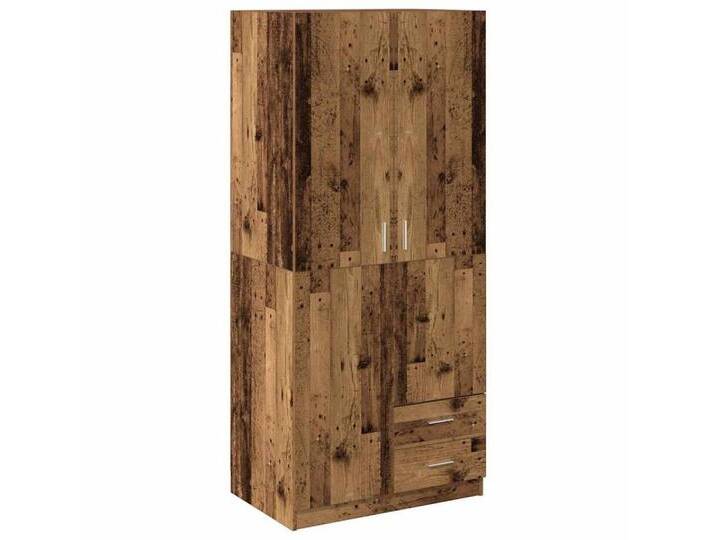 vidaXL Kleiderschrank Kleiderschrank Altholz-Optik 80x52x180 cm Holzwerkstoff, braun von vidaXL