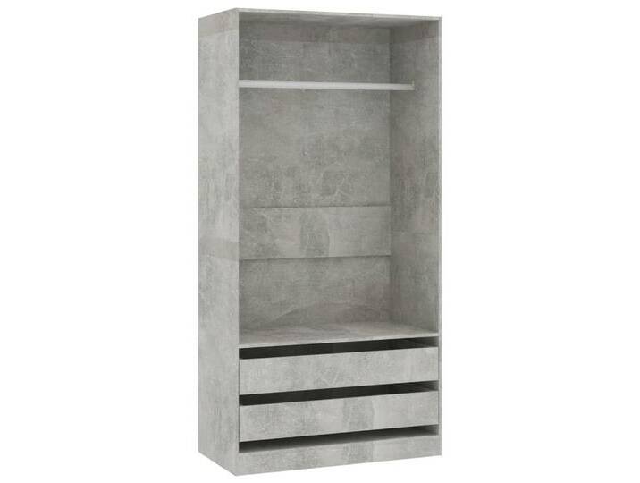vidaXL Kleiderschrank Kleiderschrank Betongrau 10050200 cm Spanplatte, grau von vidaXL