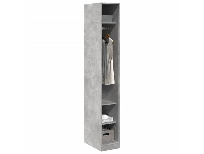 vidaXL Kleiderschrank Kleiderschrank Betongrau 30x50x200 cm Spanplatte, grau von vidaXL