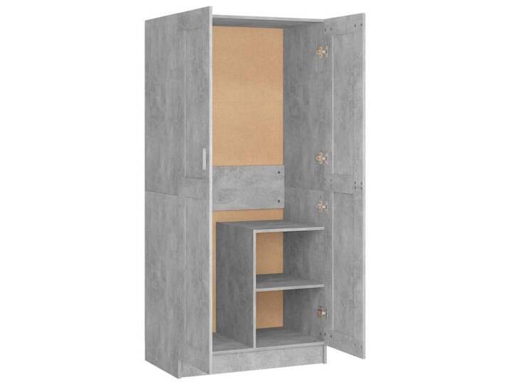 vidaXL Kleiderschrank Kleiderschrank Betongrau 82,5x51,5x180 cm Spanplatte, grau von vidaXL