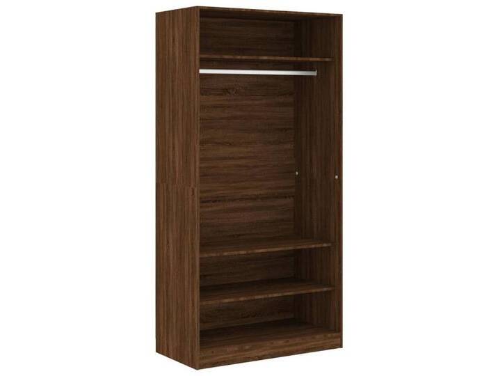 vidaXL Kleiderschrank Kleiderschrank Braun Eiche-Optik 100x50x200 cm Spanplatte, braun von vidaXL
