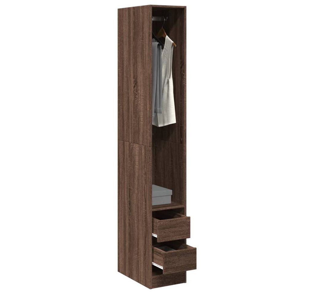 vidaXL Kleiderschrank Kleiderschrank Braun Eichen-Optik 30x50x200 cm Spanplatte von vidaXL