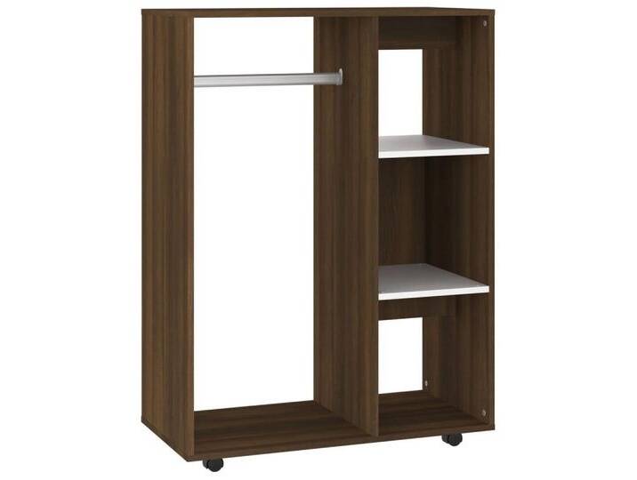 vidaXL Kleiderschrank Kleiderschrank Braun Eichen-Optik 80x40x110 cm Spanplatte, braun von vidaXL