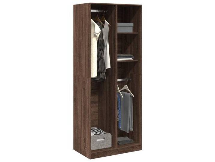 vidaXL Kleiderschrank Kleiderschrank Braun Eichen-Optik 80x50x200 cm Spanplatte, braun von vidaXL