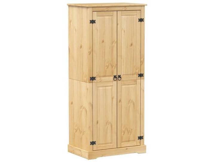 vidaXL Kleiderschrank Kleiderschrank Corona 76x50x170 cm Massivholz Kiefer (1-St), braun von vidaXL