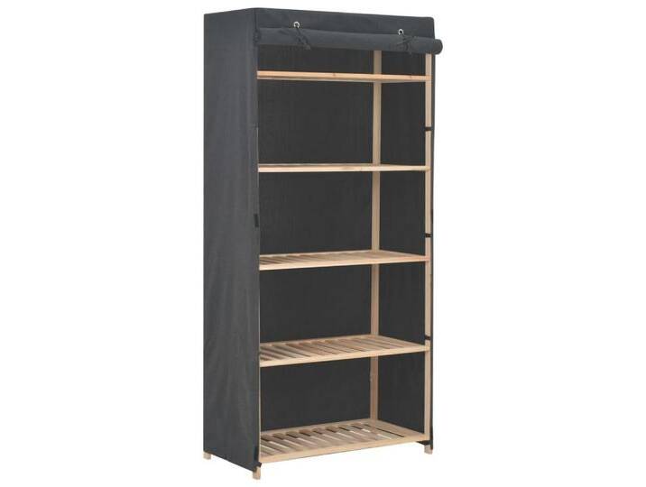 vidaXL Kleiderschrank Kleiderschrank Grau 79 x 40 x 170 cm Stoff, grau von vidaXL