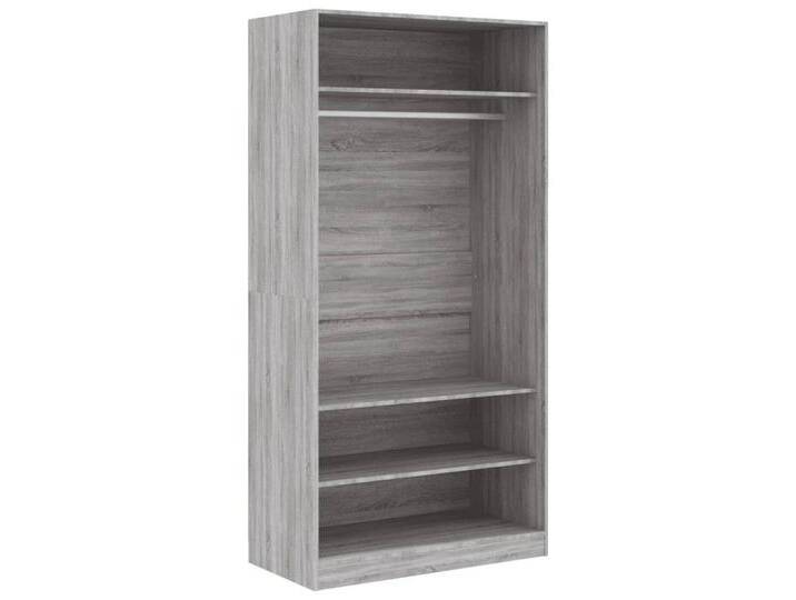 vidaXL Kleiderschrank Kleiderschrank Grau Sonoma 100x50x200 cm Spanplatte, grau von vidaXL