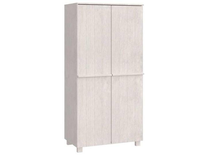 vidaXL Kleiderschrank Kleiderschrank HAMAR Weiß 89x50x180 cm Massivholz Kiefer (1-St), weiß, Weiß von vidaXL