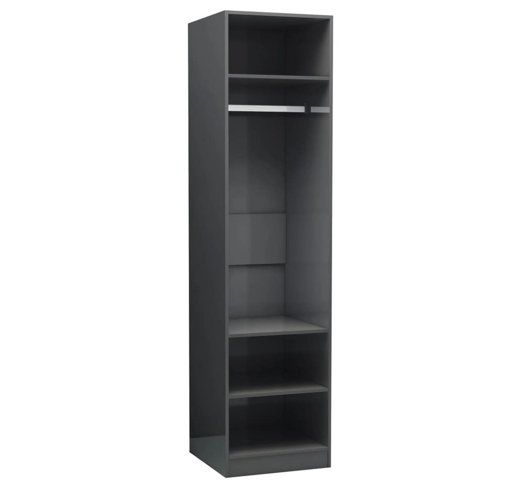vidaXL Kleiderschrank Kleiderschrank Hochglanz-Grau 50x50x200 cm Holzwerkstoff (1-St) von vidaXL