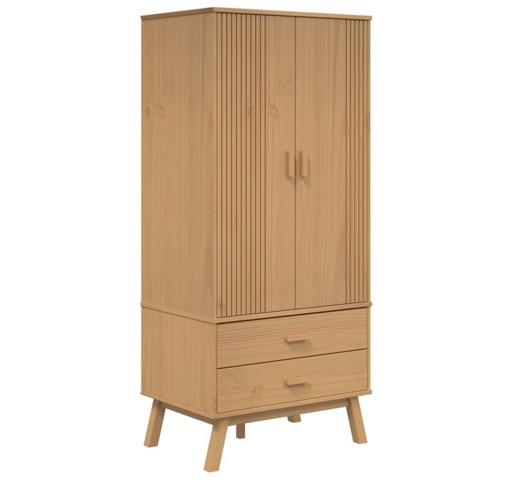 vidaXL Kleiderschrank Kleiderschrank OLDEN Braun 76,5x53x172 cm Massivholz Kiefer (1-St) von vidaXL