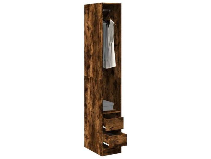 vidaXL Kleiderschrank Kleiderschrank Räuchereiche 30x50x200 cm Spanplatte, braun von vidaXL