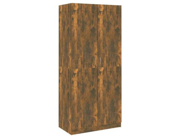 vidaXL Kleiderschrank Kleiderschrank Räuchereiche 90x52x200 cm Spanplatte, braun von vidaXL