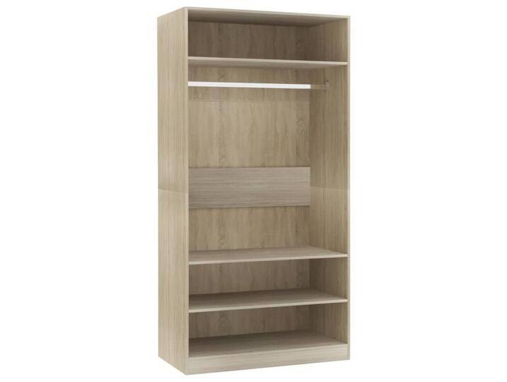 vidaXL Kleiderschrank Kleiderschrank Sonoma Eiche 10050200 cm Spanplatte, braun von vidaXL
