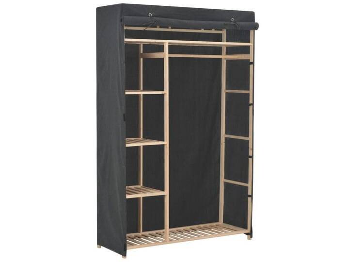 vidaXL Kleiderschrank Kleiderschrank Stoffschrank Grau 110 x 40 x 170 cm Stoff, grau von vidaXL