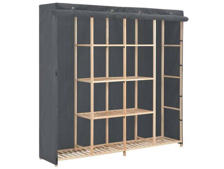 vidaXL Kleiderschrank Kleiderschrank Stoffschrank Grau 173 x 40 x 170 cm Stoff, grau von vidaXL
