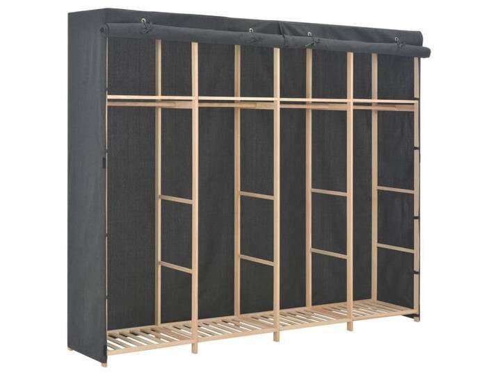 vidaXL Kleiderschrank Kleiderschrank Stoffschrank Grau 200 x 40 x 170 cm Stoff, grau von vidaXL