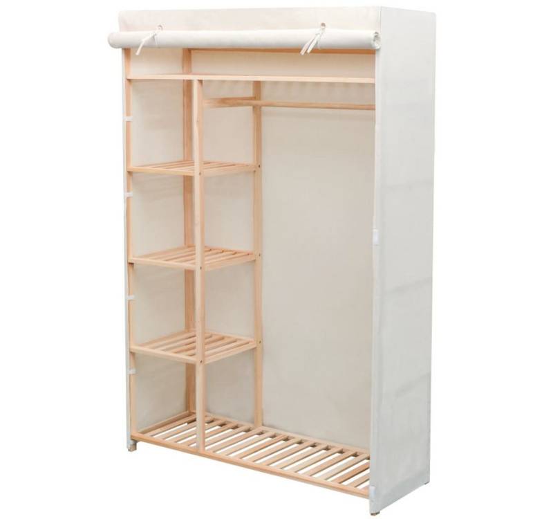 vidaXL Kleiderschrank Kleiderschrank Stoffschrank Kiefernholz 110 x 40 x 170 cm von vidaXL