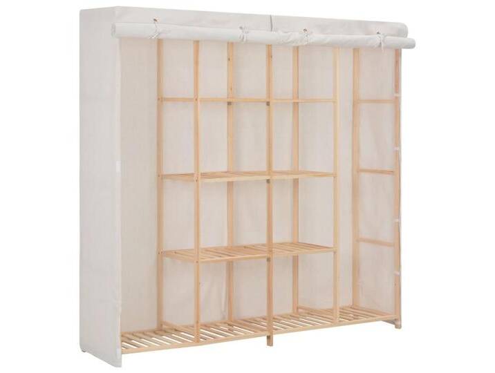 vidaXL Kleiderschrank Kleiderschrank Stoffschrank Weiß 173 x 40 x 170 cm Stoff, weiß von vidaXL