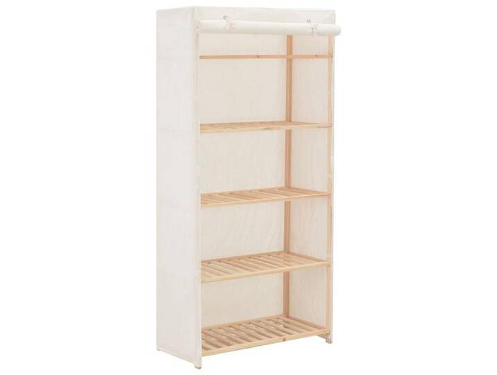 vidaXL Kleiderschrank Kleiderschrank Stoffschrank Weiß 79 x 40 x 170 cm Stoff, weiß von vidaXL