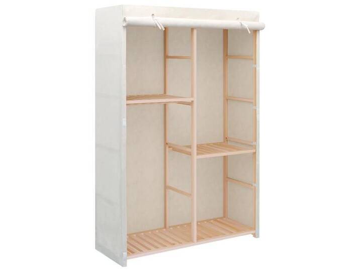 vidaXL Kleiderschrank Kleiderschrank Stoffschrank mit 3 Ebenen 110 x 40 x 170 cm, weiß von vidaXL