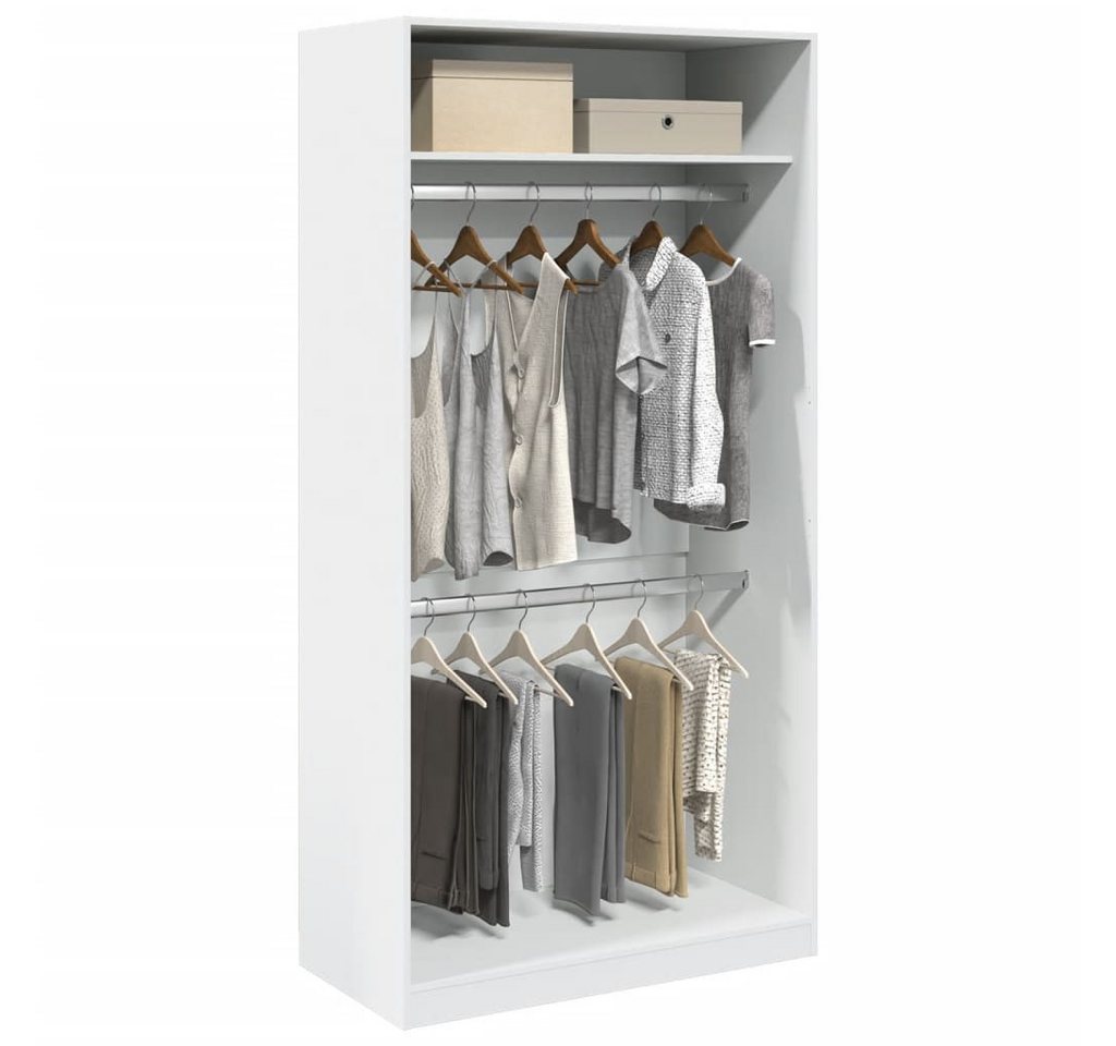 vidaXL Kleiderschrank Kleiderschrank Weiß 100x50x200 cm Spanplatte von vidaXL
