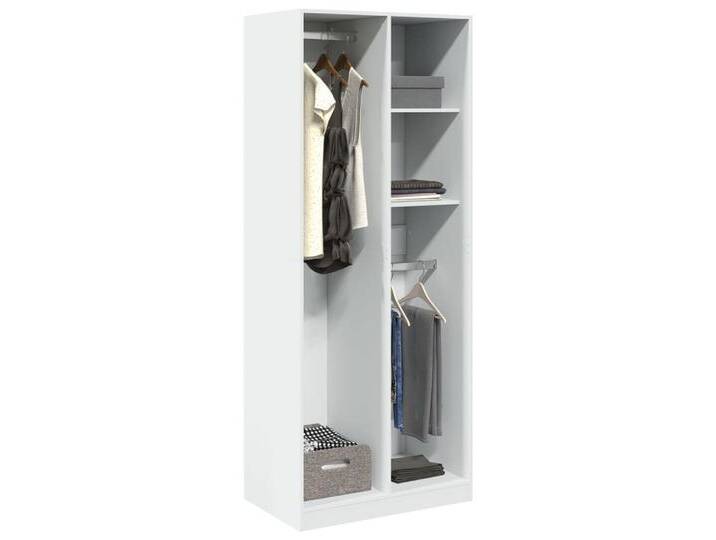 vidaXL Kleiderschrank Kleiderschrank Weiß 80x50x200 cm Spanplatte, weiß von vidaXL