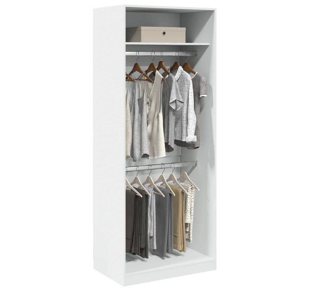 vidaXL Kleiderschrank Kleiderschrank Weiß 80x50x200 cm Spanplatte von vidaXL