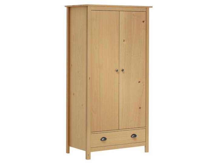 vidaXL Kleiderschrank Kleiderschrank mit 2 Türen Hill Range 89x50x170cm Kiefer Massiv, braun vidaXL Kleiderschrank Kleiderschrank mit 2 Türen Hill Range 89x50x170cm Kiefer Massiv, braun von vidaXL