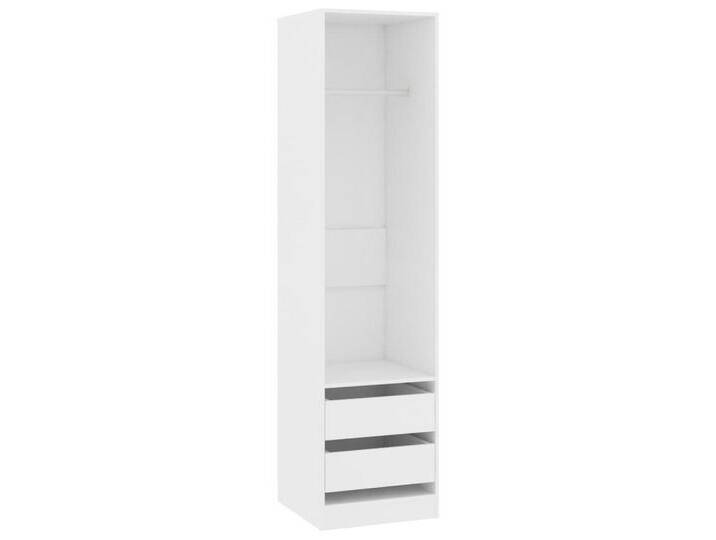 vidaXL Kleiderschrank Kleiderschrank mit Schubladen Weiß 5050200 cm Spanplatte, weiß von vidaXL
