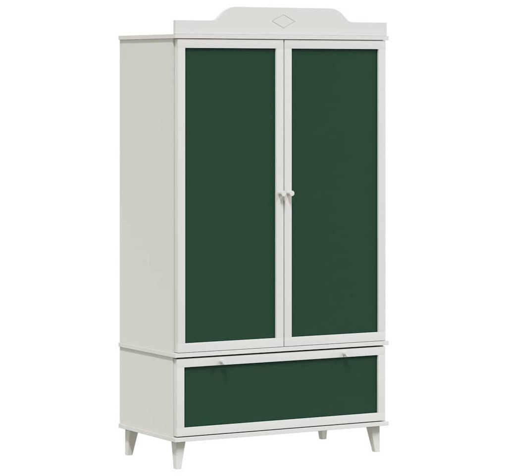 vidaXL Kleiderschrank Kreidetafel Kleiderschrank mit Schubladen Weiß Holzwerkstoff (1-St) von vidaXL