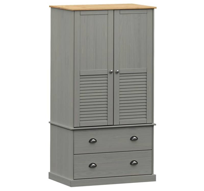 vidaXL Kleiderschrank Mehrzweckschrank VIGO Grau 90x55x176 cm Massivholz Kiefer von vidaXL