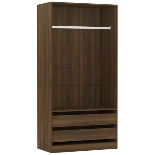 vidaXL Kleiderschrank Schrank Hochschrank Garderobenschrank Aufbewahrungsschrank Schlafzimmerschrank Braun Eiche-Optik 100x50x200cm Holzwerkstoff vidaXL Kleiderschrank Schrank Hochschrank Garderobenschrank Aufbewahrungsschrank Schlafzimmerschrank Braun Eiche-Optik 100x50x200cm Holzwerkstoff von vidaXL
