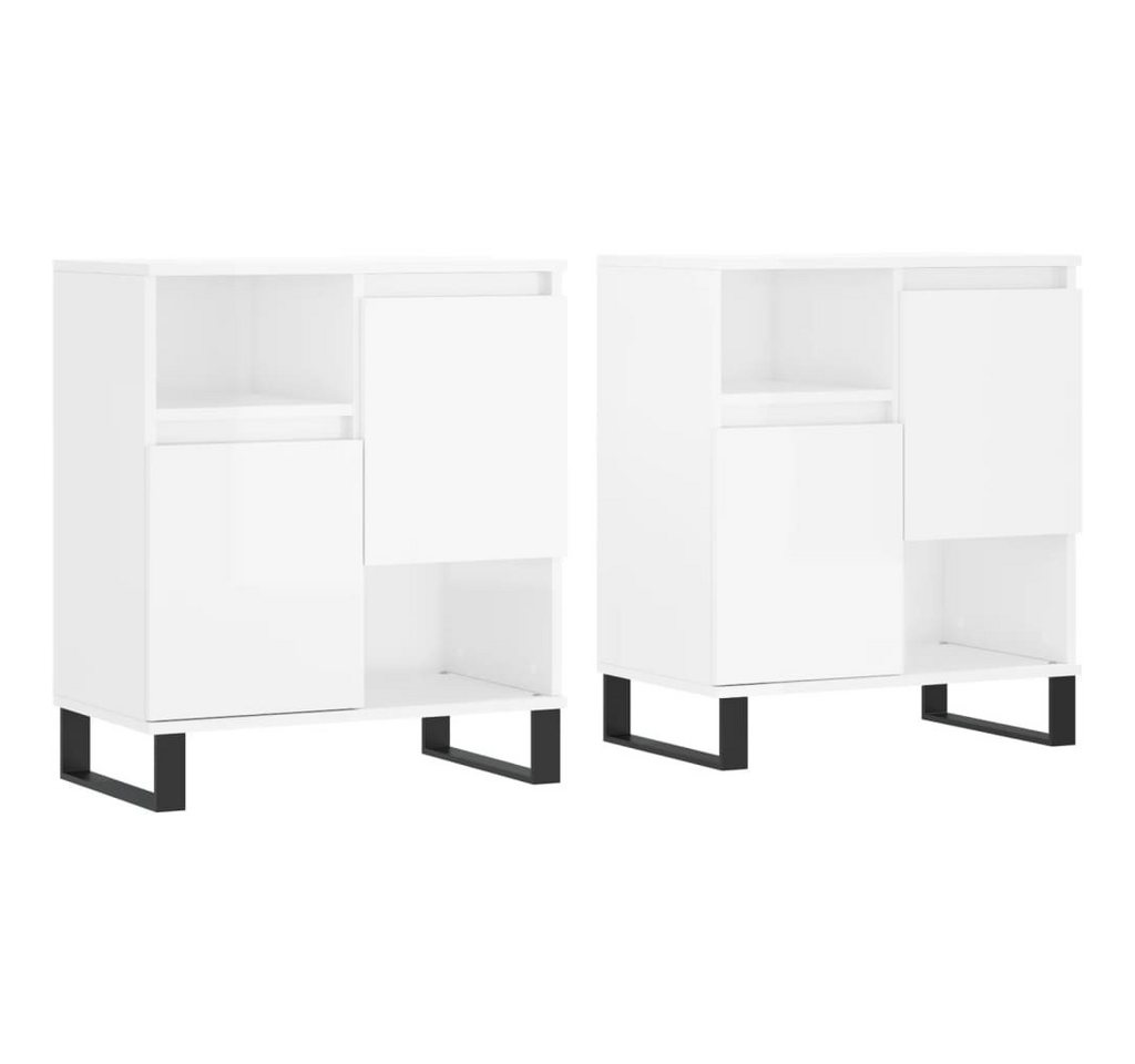 vidaXL Sideboard Sideboards 2 Stk Hochglanz-Weiß Spanplatte vidaXL Sideboard Sideboards 2 Stk Hochglanz-Weiß Spanplatte von vidaXL
