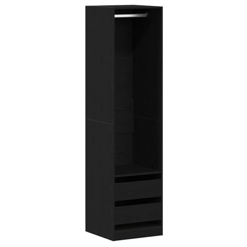 vidaXL Kleiderschrank in Schwarz, Eiche, 50x50x200 cm aus Holzwerkstoff von vidaXL