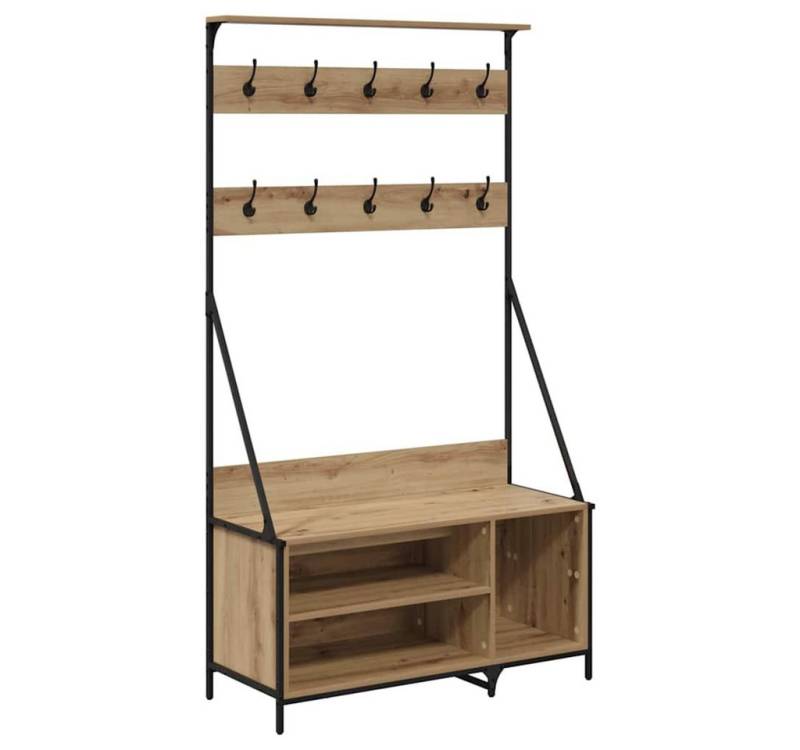 vidaXL Kleiderständer Kleiderständer Artisan-Eiche 100 x 41 x 184 cm Holzwerkstoff, (1 St) von vidaXL