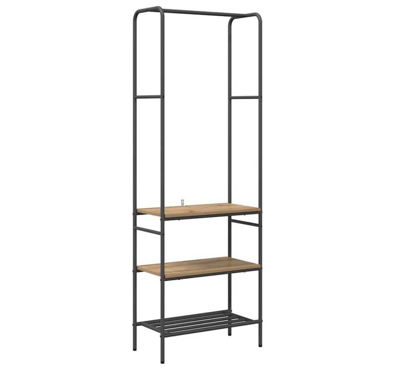 vidaXL Kleiderständer Kleiderständer mit Regalen Artisan-Eiche 60 x 30 x 171 cm, (1 St) von vidaXL