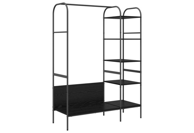 vidaXL Kleiderständer Kleiderständer mit Regalen Schwarze Eiche 120x44x160 cm Holzwerkstoff, (1 St) von vidaXL