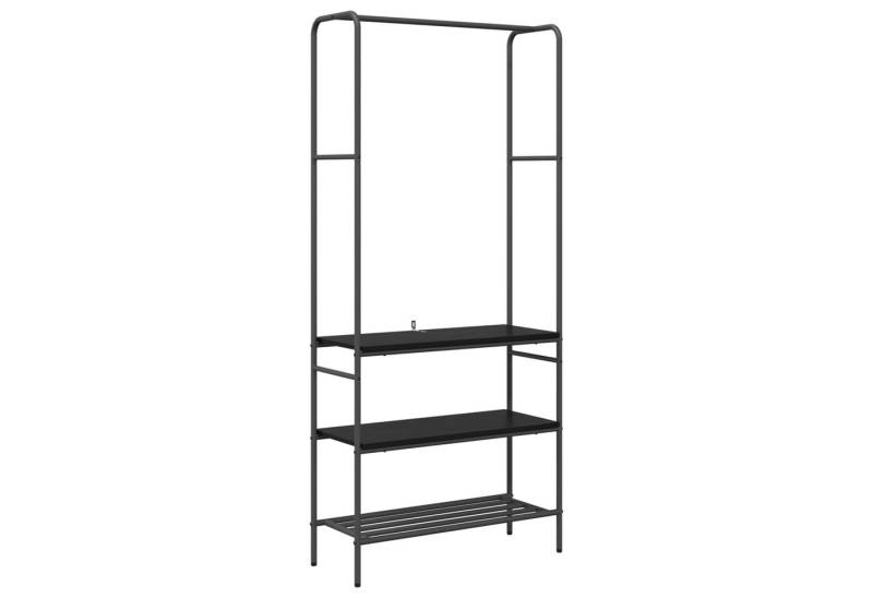 vidaXL Kleiderständer Kleiderständer mit Regalen Schwarze Eiche 77 x 30 x 171 cm, (1 St) von vidaXL