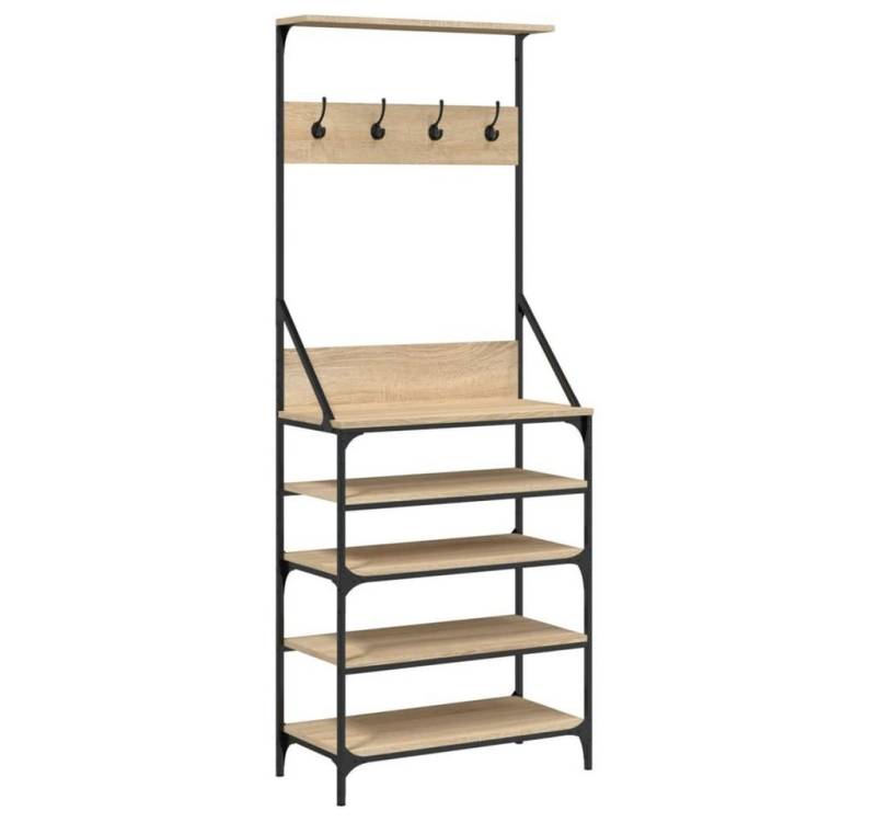 vidaXL Kleiderständer Kleiderständer mit Schuhablage Sonoma-Eiche 70x34x184 cm, (1 St) von vidaXL
