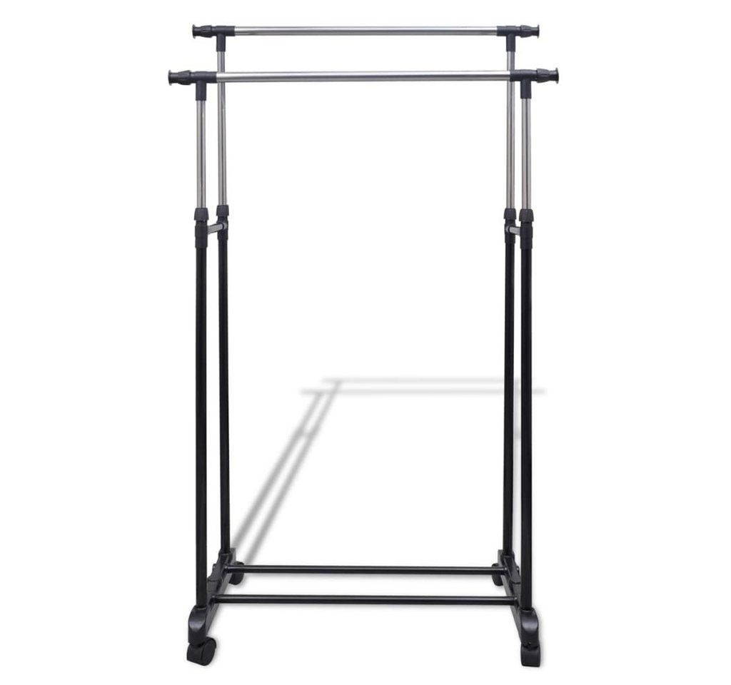 vidaXL Kleiderständer, Verstellbarer Garderobenständer 4 Rollen 2 Kleiderstangen vidaXL Kleiderständer, Verstellbarer Garderobenständer 4 Rollen 2 Kleiderstangen von vidaXL