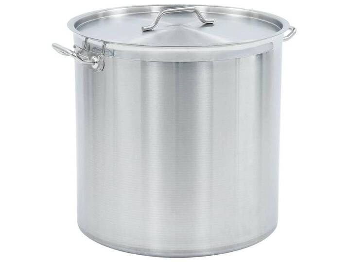 vidaXL Kochtopf Suppentopf 98 L 5050 cm Edelstahl, silberfarben von vidaXL