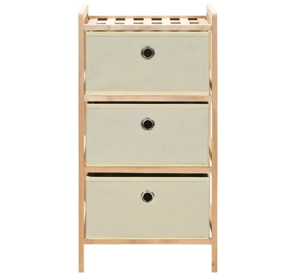 vidaXL Kommode, Korb-Sideboard mit 3 Stoffkörben Zedernholz Beige vidaXL Kommode, Korb-Sideboard mit 3 Stoffkörben Zedernholz Beige von vidaXL