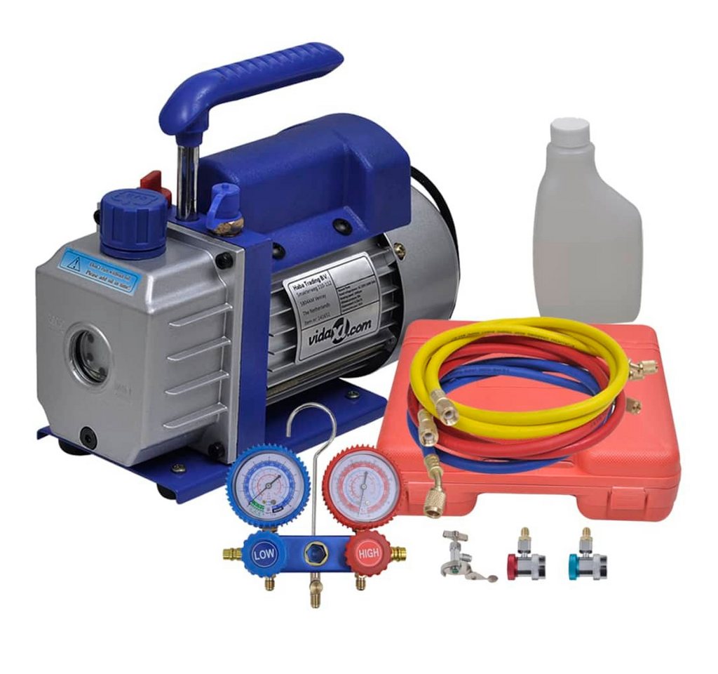 vidaXL Kompressor, Vakuumpumpe Einstufig mit 2-Wege-Verteiler-Manometer Set vidaXL Kompressor, Vakuumpumpe Einstufig mit 2-Wege-Verteiler-Manometer Set von vidaXL