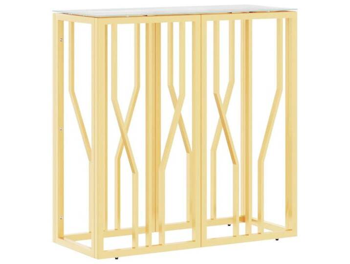vidaXL Konsolentisch, Beistelltisch Golden 70x30x70 cm Edelstahl und Glas vidaXL Konsolentisch, Beistelltisch Golden 70x30x70 cm Edelstahl und Glas von vidaXL