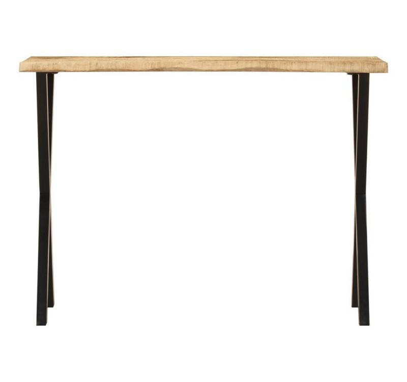 vidaXL Konsolentisch, Beistelltisch mit Baumkante 105x33x76 cm Massivholz Mango von vidaXL