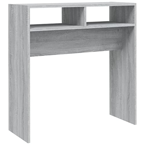 vidaXL Konsolentisch Konsole Beistelltisch Flurtisch Sideboard Ablagetisch Wandtisch Frisiertisch Grau Sonoma 78x30x80cm Holzwerkstoff von vidaXL