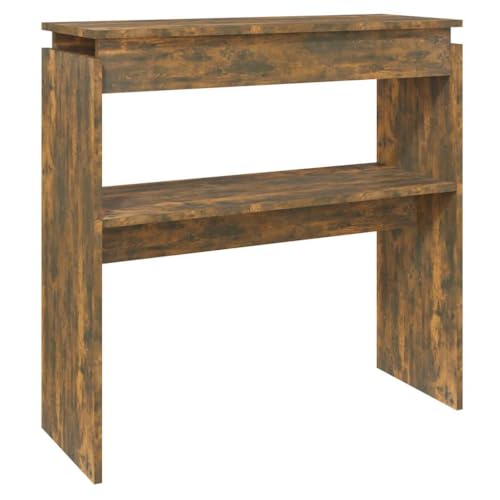 vidaXL Konsolentisch Konsole Beistelltisch Flurtisch Sideboard Ablagetisch Wandtisch Frisiertisch Räuchereiche 80x30x80cm Holzwerkstoff von vidaXL