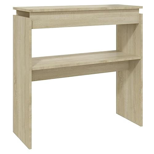 vidaXL Konsolentisch Konsole Beistelltisch Flurtisch Sideboard Ablagetisch Wandtisch Frisiertisch Schminktisch Sonoma-Eiche 80x30x80cm Holzwerkstoff von vidaXL